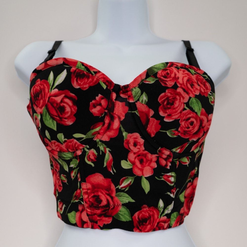 Rose Flower Crop Top